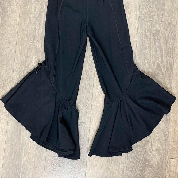 Jonathan Simkhai Carbon38 Crop Flare Leg Pants High Rise Waist Black Size XS - Picture 11 of 16